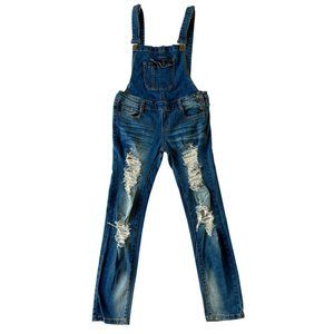 Machine Brand Ripped Jean Overalls Women's Size 31